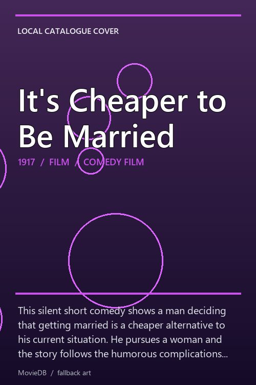 It's Cheaper to Be Married poster
