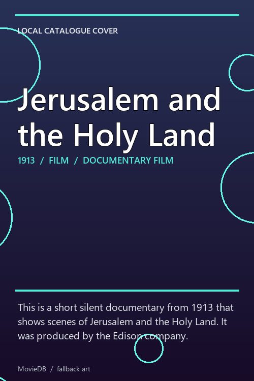 Jerusalem and the Holy Land poster