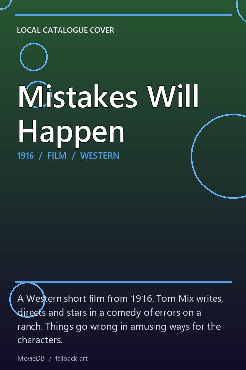 Mistakes Will Happen poster