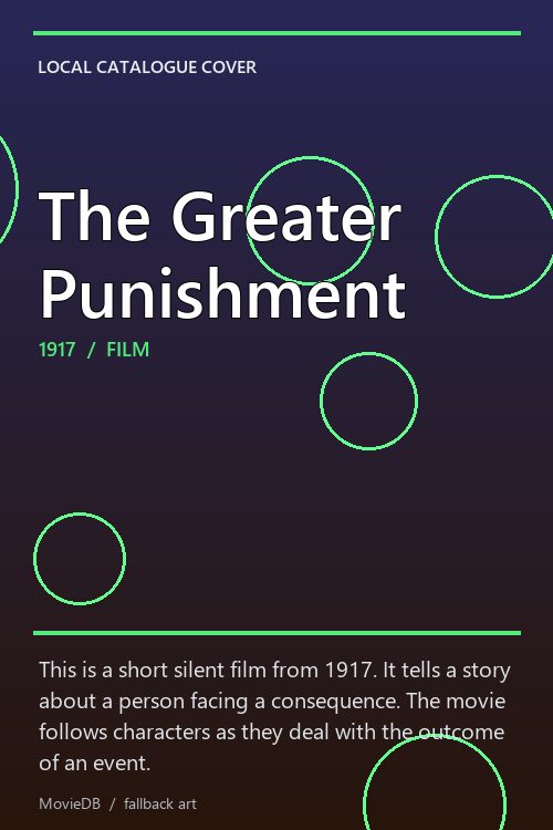 The Greater Punishment poster