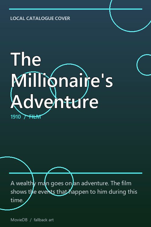The Millionaire's Adventure poster