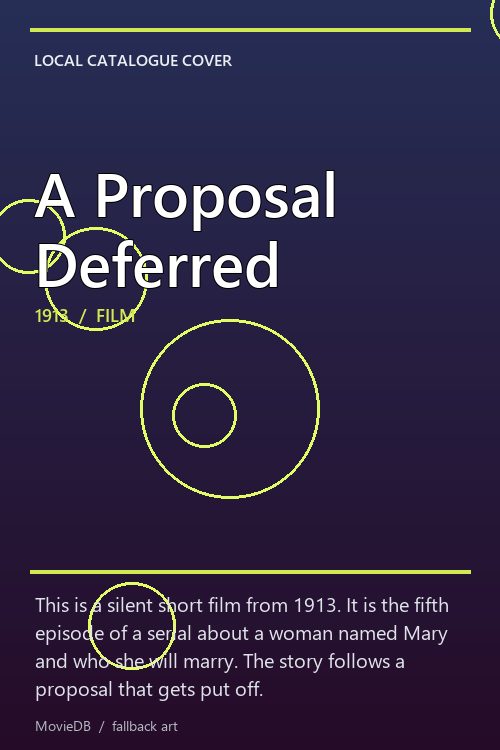 A Proposal Deferred poster