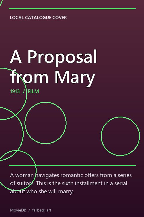 A Proposal from Mary poster