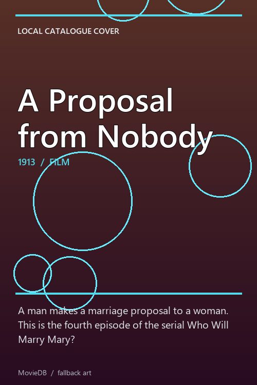 A Proposal from Nobody poster