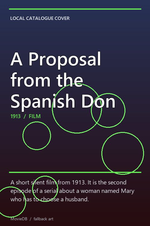 A Proposal from the Spanish Don poster