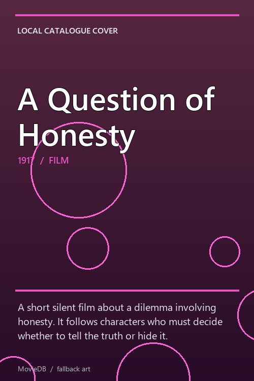 A Question of Honesty poster