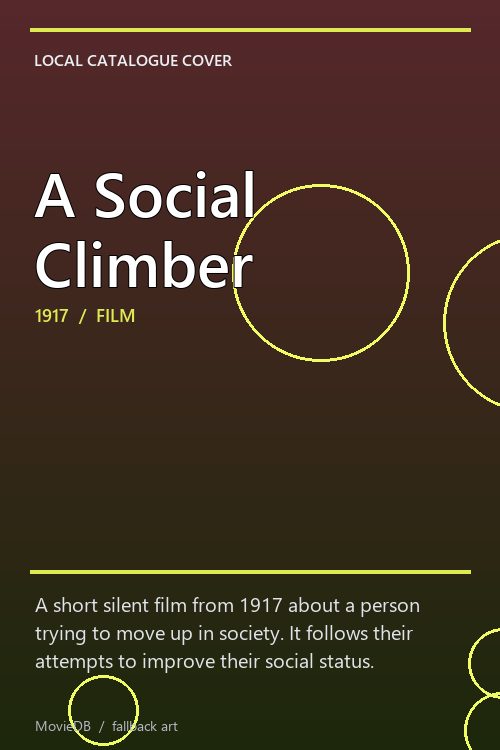 A Social Climber poster