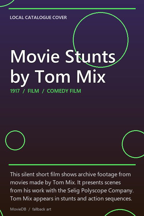 Movie Stunts by Tom Mix poster