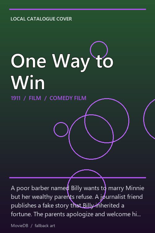 One Way to Win poster
