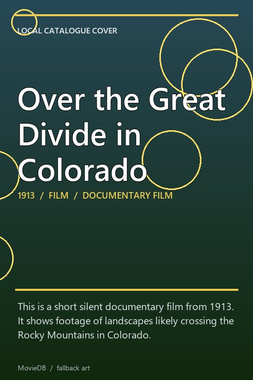 Over the Great Divide in Colorado poster