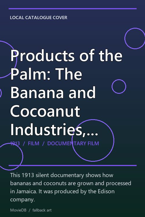 Products of the Palm: The Banana and Cocoanut Industries, Jamaica, West Indies poster