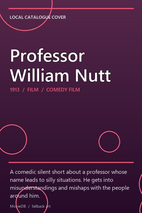 Professor William Nutt poster