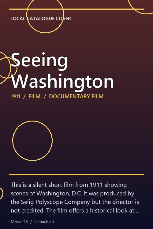 Seeing Washington poster