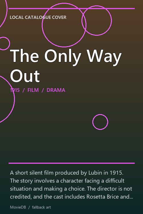 The Only Way Out poster