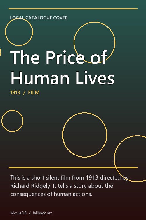 The Price of Human Lives poster