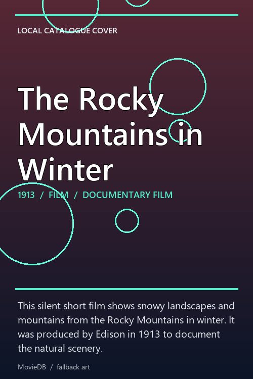 The Rocky Mountains in Winter poster