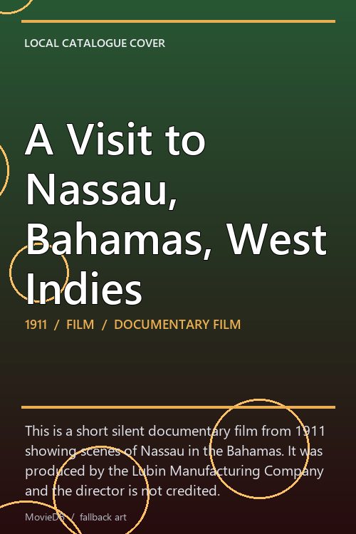A Visit to Nassau, Bahamas, West Indies poster