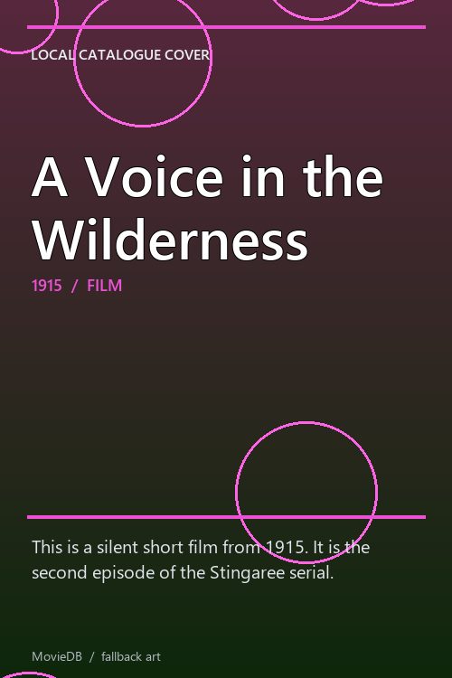 A Voice in the Wilderness poster