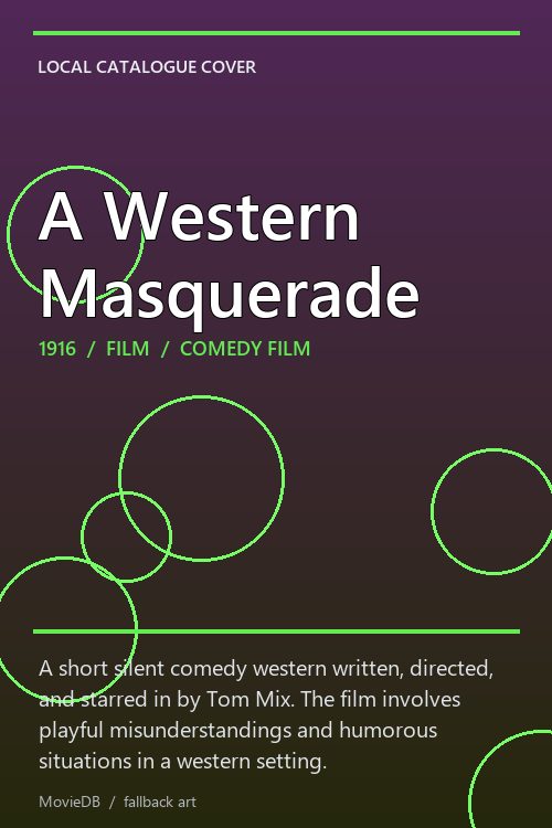 A Western Masquerade poster