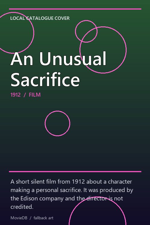 An Unusual Sacrifice poster