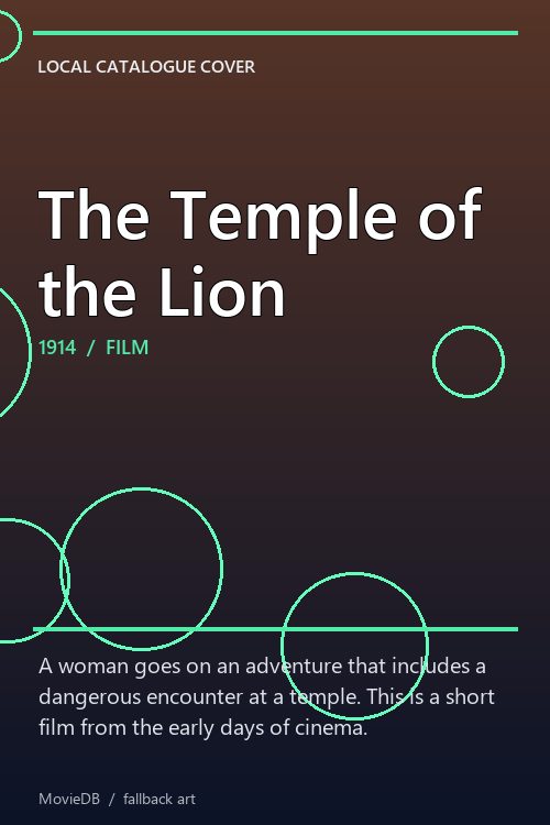 The Temple of the Lion poster