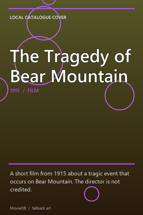 The Tragedy of Bear Mountain poster