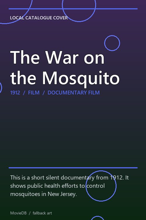 The War on the Mosquito poster