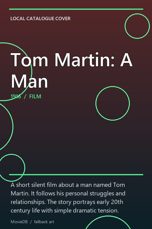 Tom Martin: A Man poster