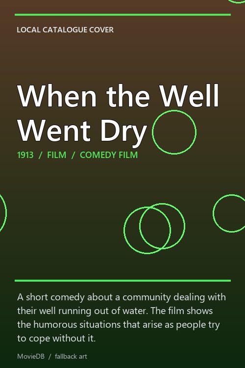 When the Well Went Dry poster