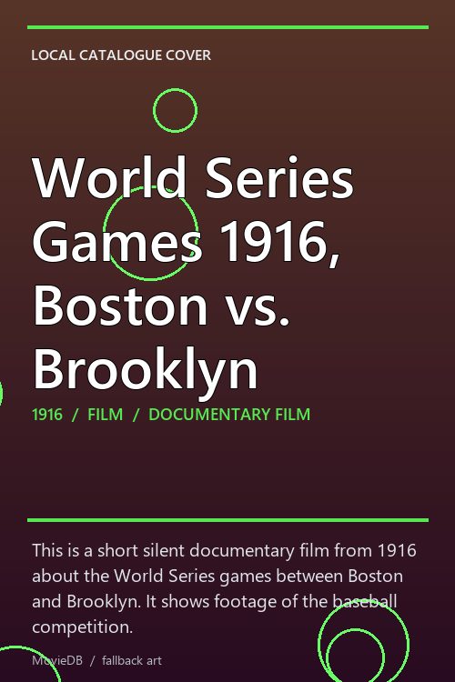 World Series Games 1916, Boston vs. Brooklyn poster