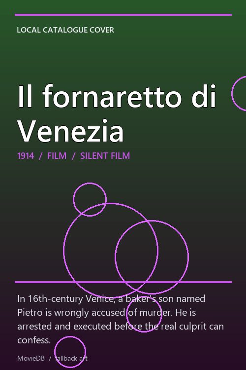Il fornaretto di Venezia poster