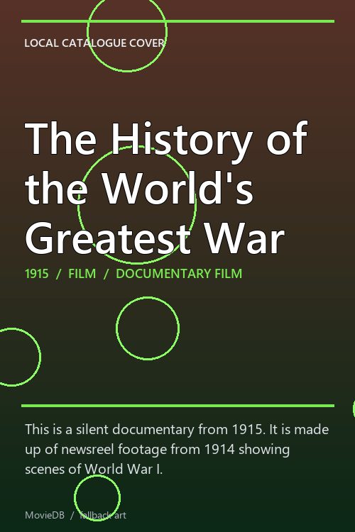 The History of the World's Greatest War poster