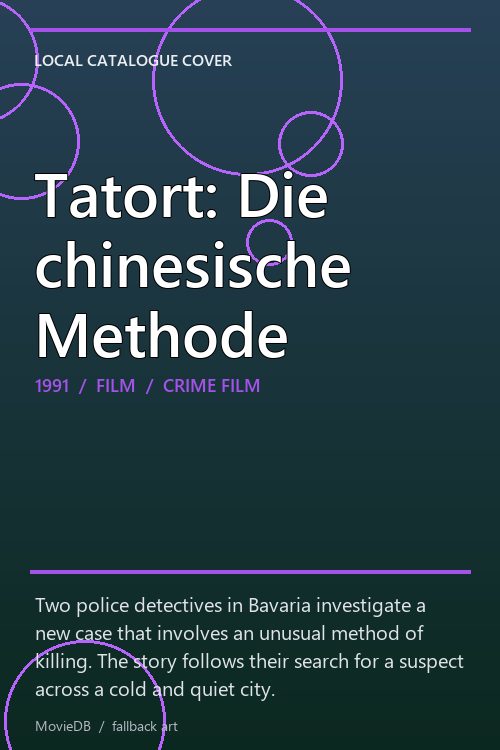 Tatort: Die chinesische Methode poster