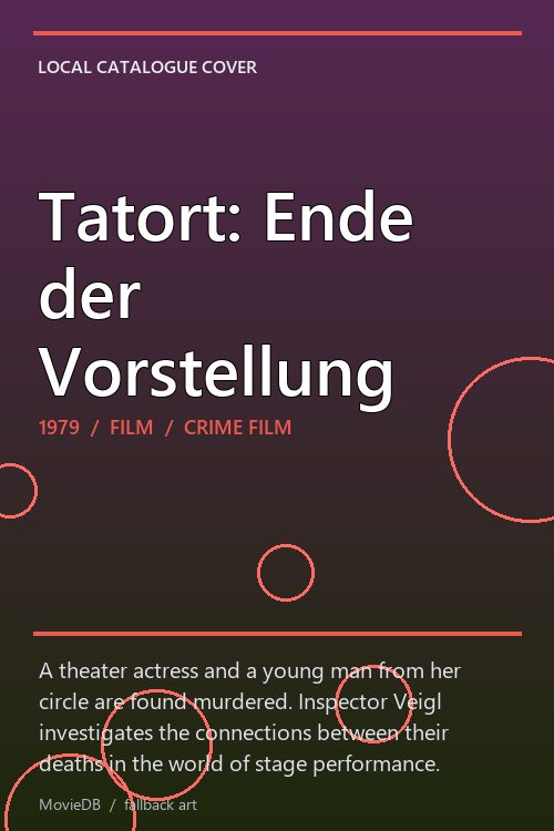 Tatort: Ende der Vorstellung poster