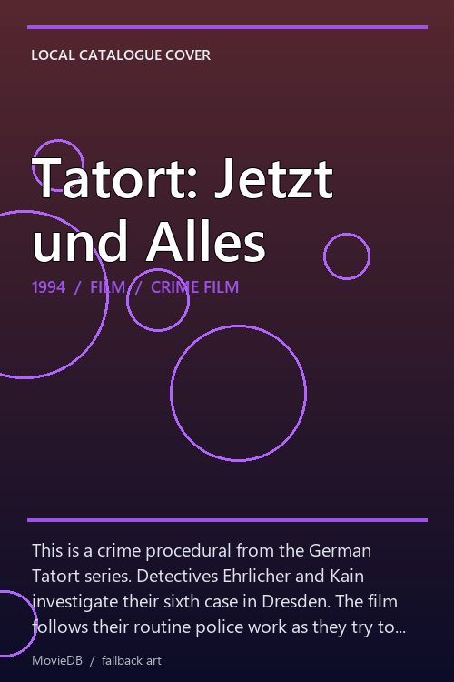 Tatort: Jetzt und Alles poster