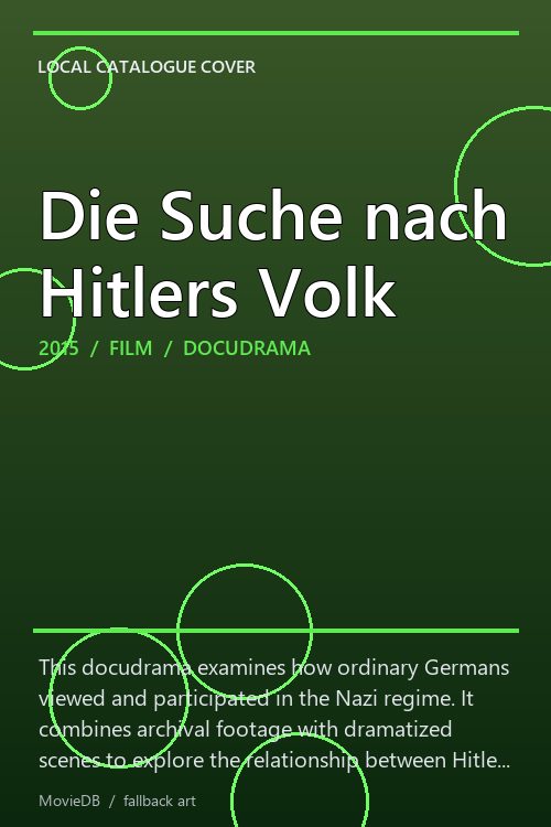 Die Suche nach Hitlers Volk poster