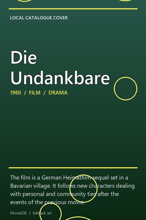 Die Undankbare poster