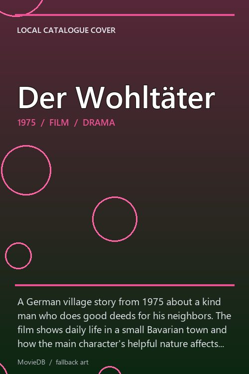 Der Wohltäter poster