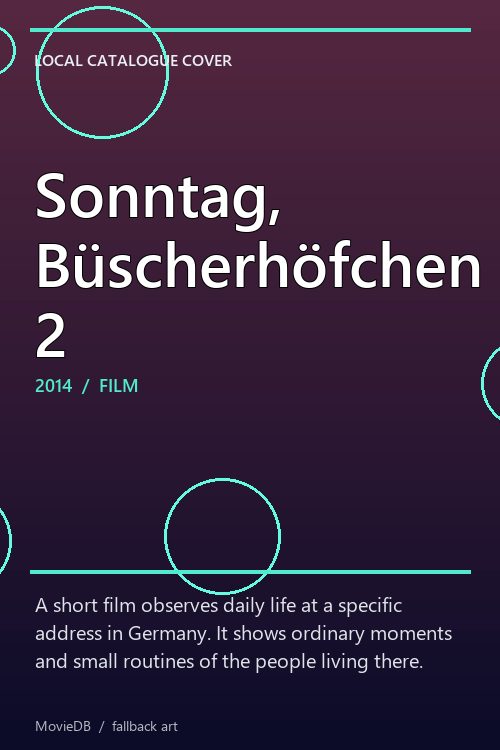 Sonntag, Büscherhöfchen 2 poster