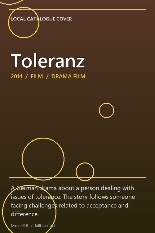 Toleranz poster