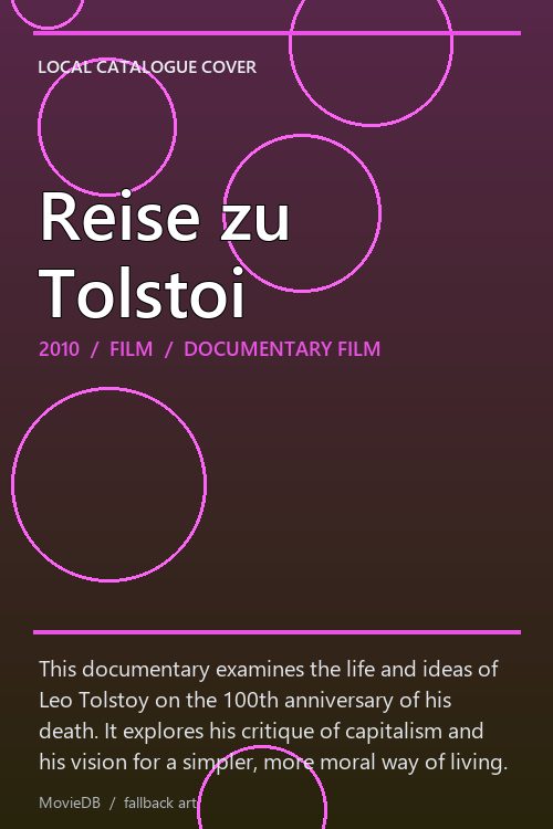 Reise zu Tolstoi poster