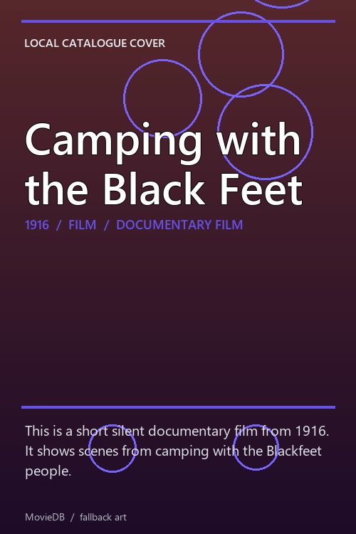 Camping with the Black Feet poster