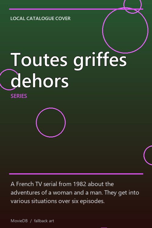 Toutes griffes dehors poster