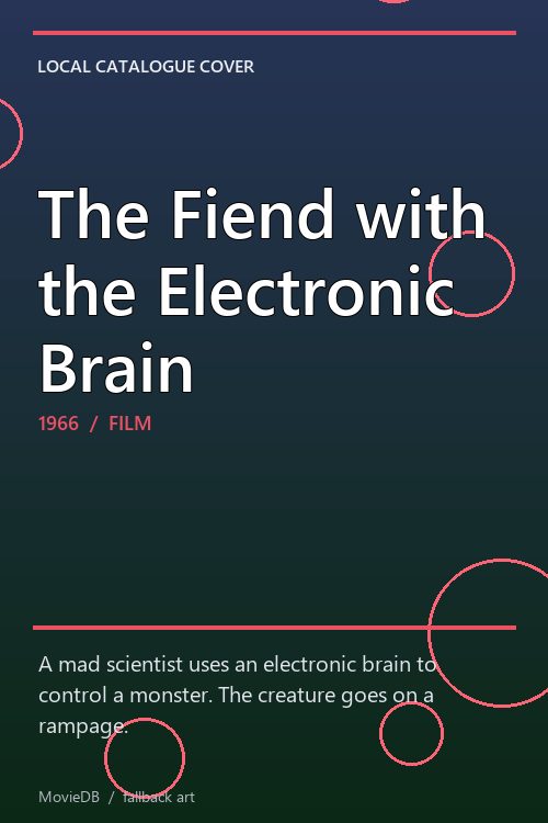 The Fiend with the Electronic Brain poster