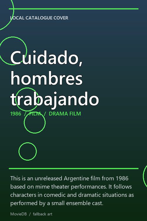 Cuidado, hombres trabajando poster