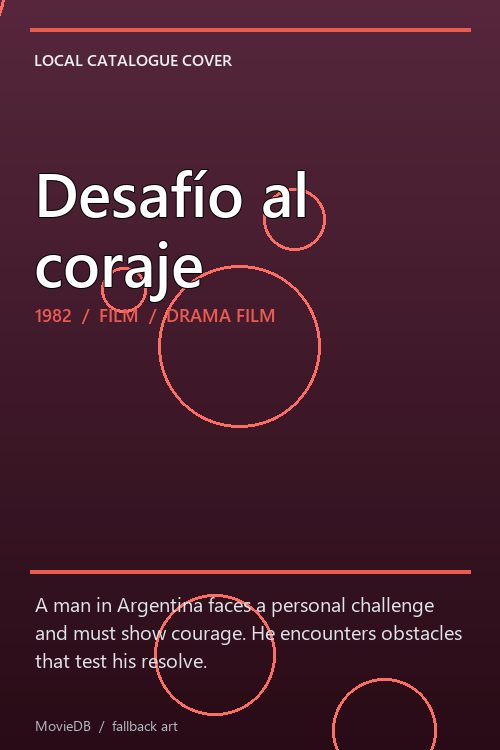 Desafío al coraje poster