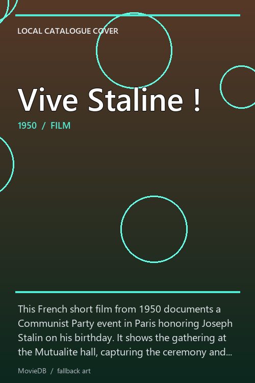 Vive Staline ! poster