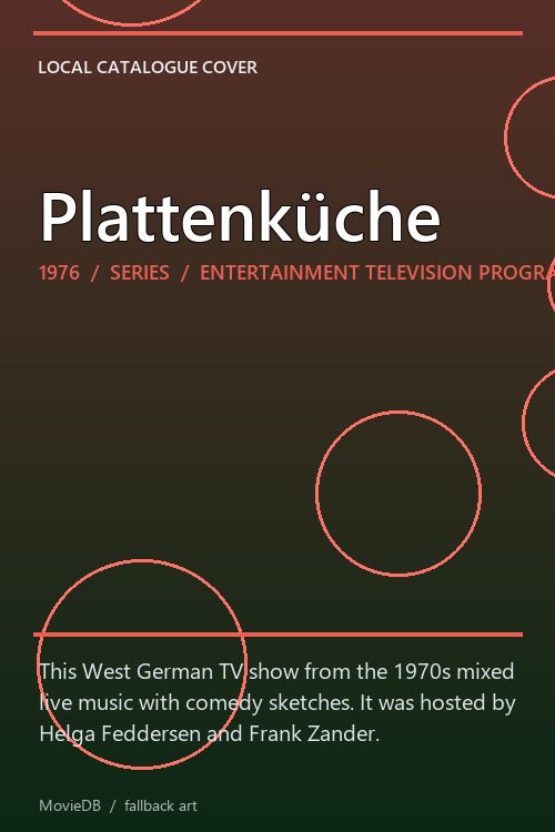 Plattenküche poster