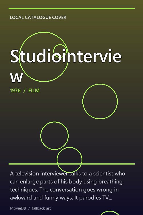 Studiointerview poster