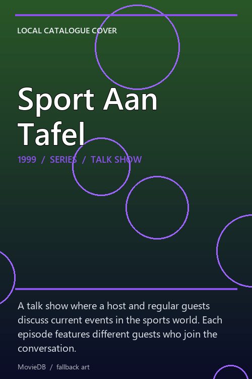 Sport Aan Tafel poster